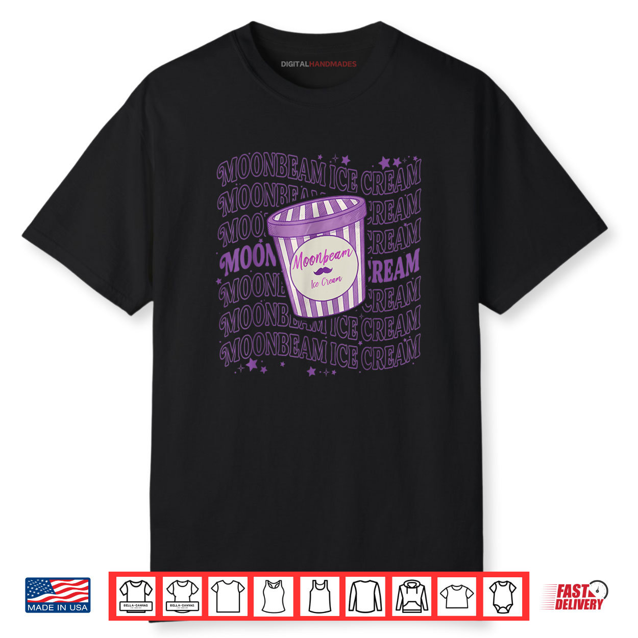 Moonbeam Ice Cream Vintage America Gifts Shirt