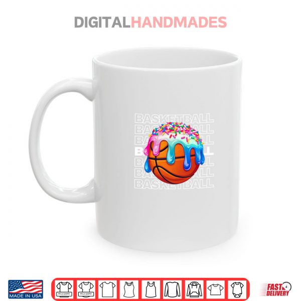 Basketball Boys Girls Sprinkles Basketball Ice Cream Drip Shirt 3 Mug Basketball Boys Girls Sprinkles Basketball Ice Cream Drip Shirt