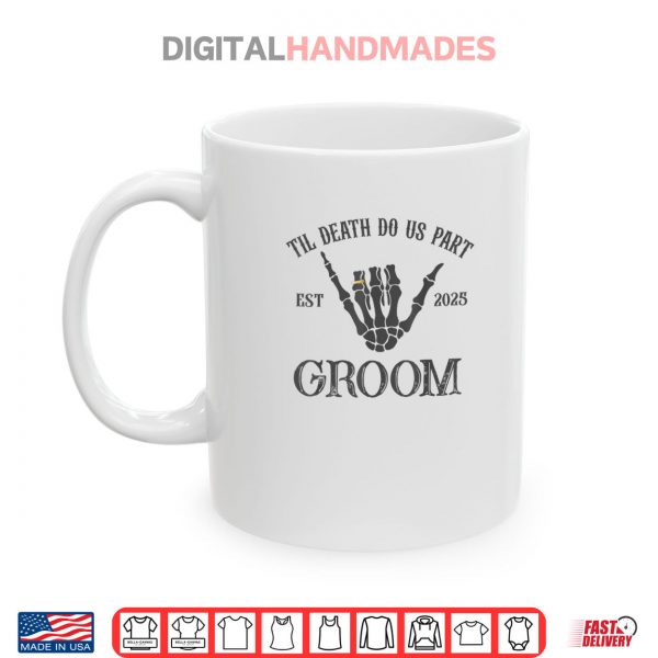 Mug Bride Groom Skeleton Gothic Halloween Engagement Wedding Shirt digitalhandmades