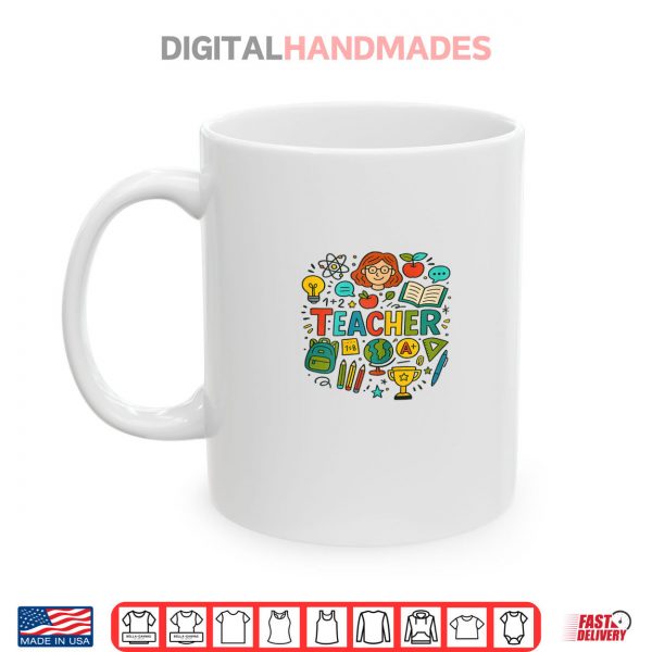 Mug Colorful Doodle Teacher Back to School Design Shirt digitalhandmades