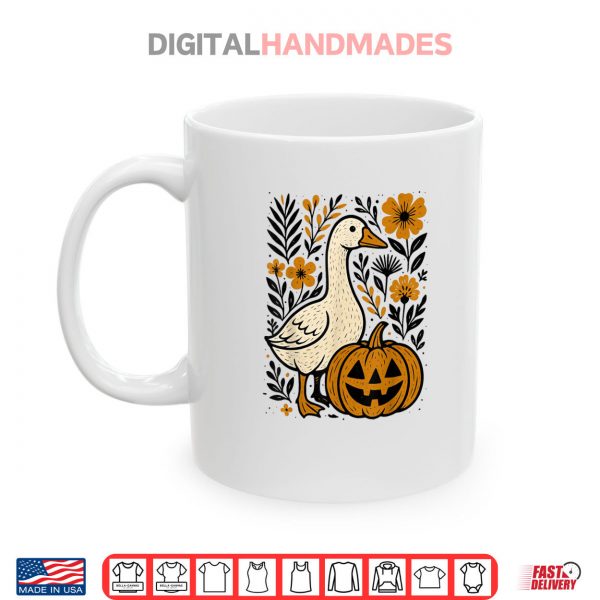 Mug Floral Boho Silly Goose Pumpkin Cute Halloween Fall Shirt digitalhandmades