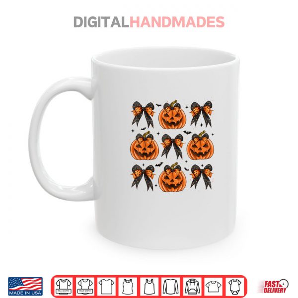 Mug Halloween Coquette Bow Pumpkin Spooky Women Girl Costume Shirt digitalhandmades