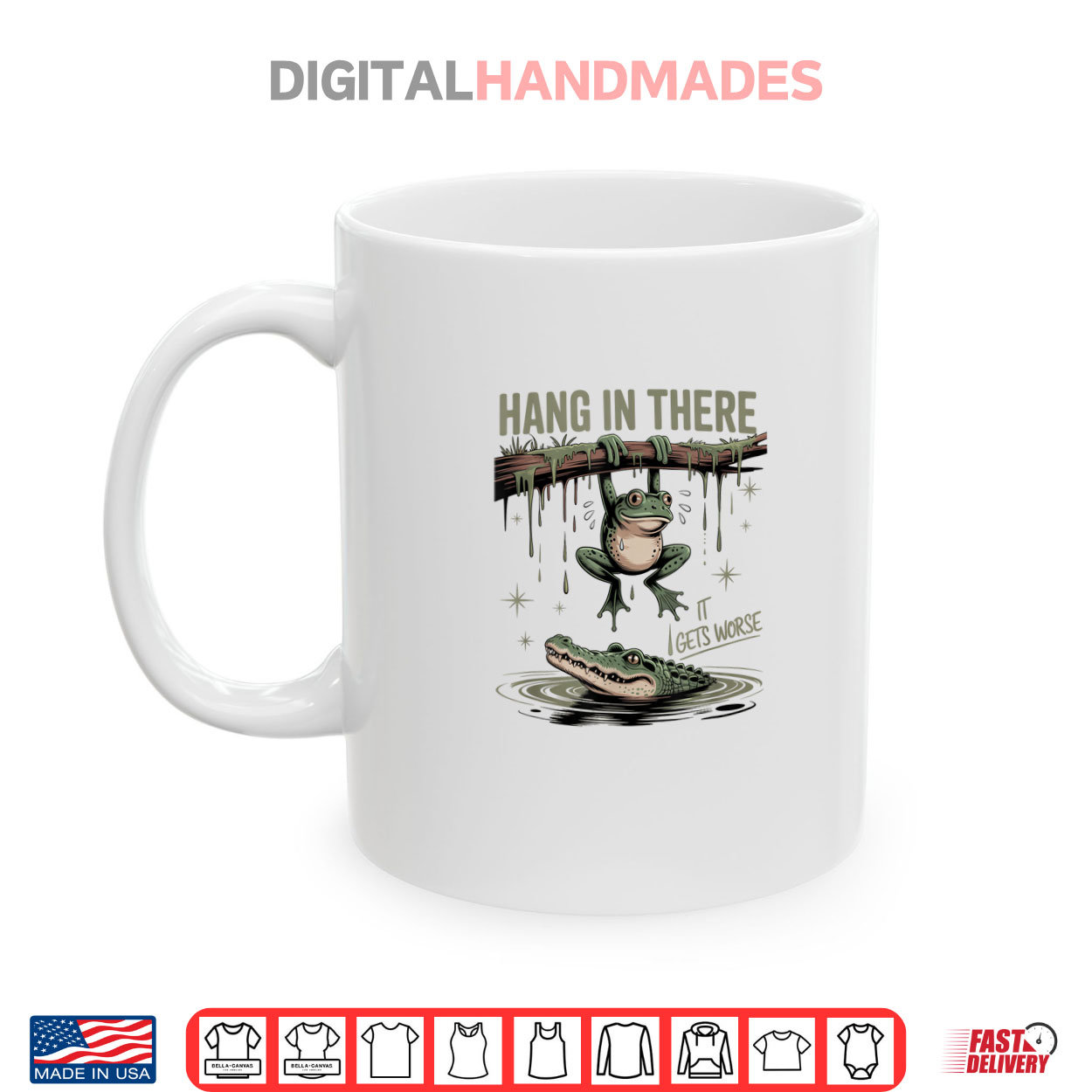 Hang In There It Gets Worse Sarcastic Frog Crocodile Humor Shirt Hang In There It Gets Worse Sarcastic Frog Crocodile Humor Shirt