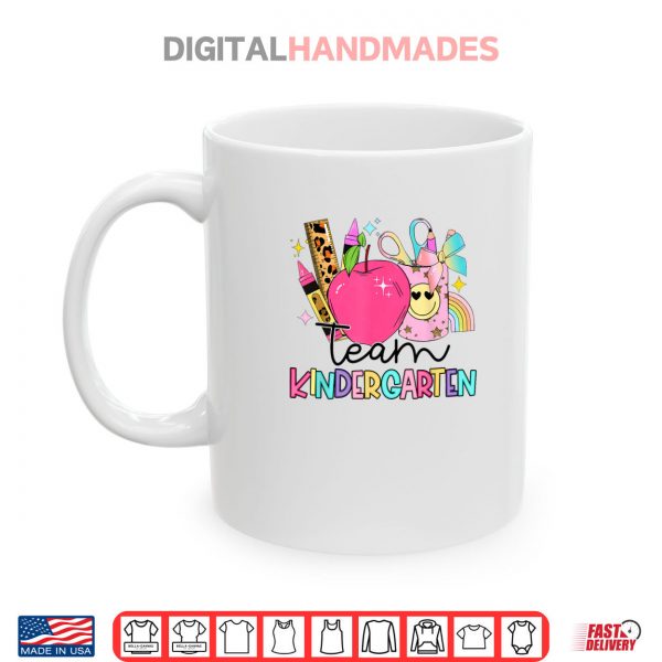 Mug Kindergarten Team Teacher Coquette Bow Back To School Shirt digitalhandmades