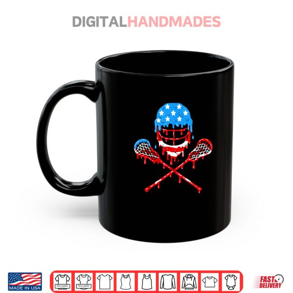 Mug Lacrosse Ice Cream Helmet Lax Sticks Patriotic American Flag Shirt digitalhandmades.com