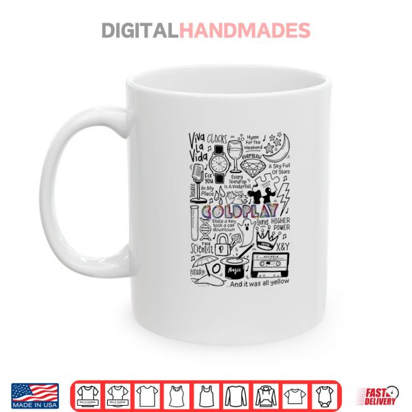 Mug Music Tour Aesthetic Band 2025 Cold Play Music Art Lovers Shirt digitalhandmades