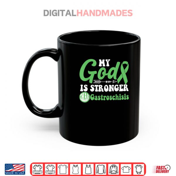 Mug My God is Stronger Than Gastroschisis Awareness Warrior Shirt