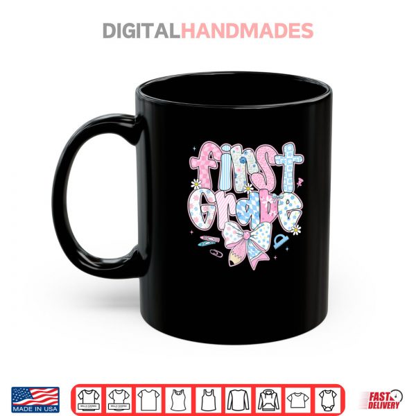 Mug Preppy First Grade Back To School Coquette Bow Shirt digitalhandmades