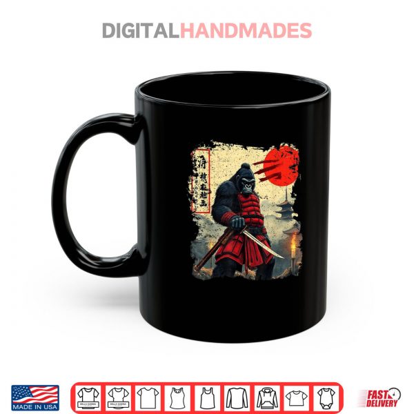 Mug Samurai Bigfoot Japanese Vintage Graphic Ukiyo e Art Funny Shirt digitalhandmades