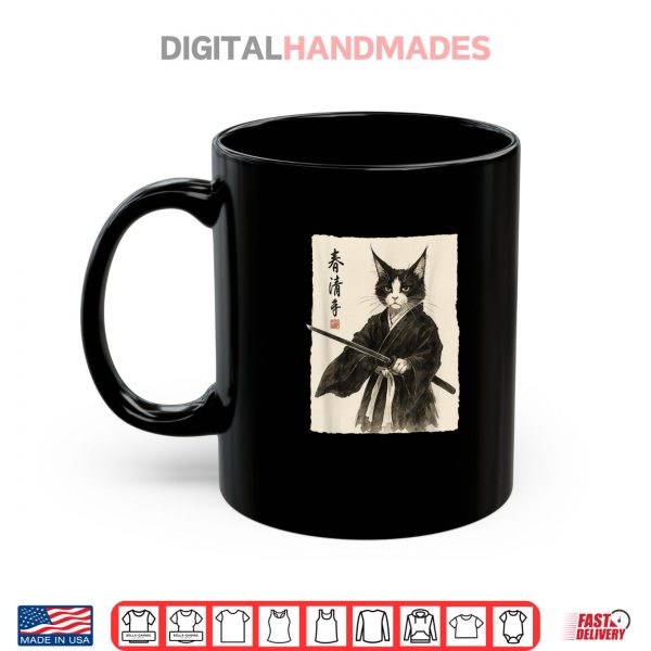 Samurai Cat Vintage Ukiyo e Warrior Shirt 3 Mug Samurai Cat Vintage Ukiyo e Warrior Shirt