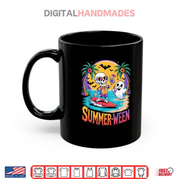 Mug Skeleton Ghost Spooky Beach Holiday Summer Party Summerween Shirt digitalhandmades