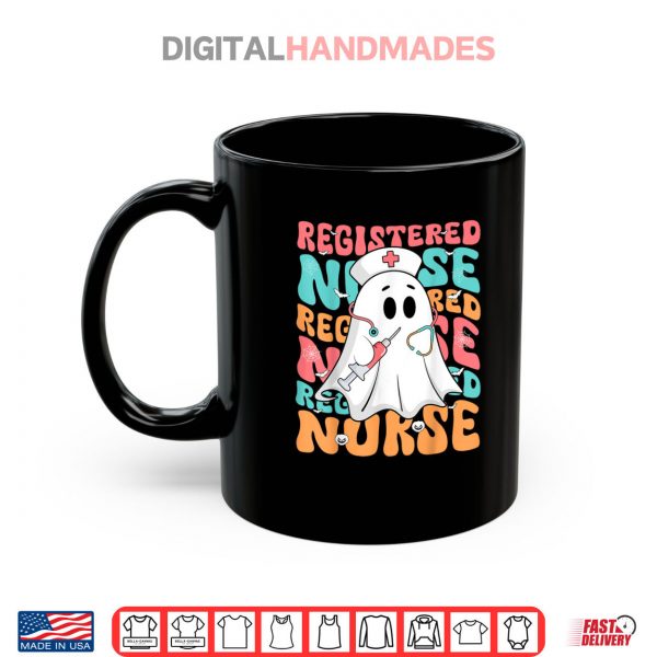 Mug Spooky Registered Nurse Ghost RN Funny Halloween Costume Shirt digitalhandmades