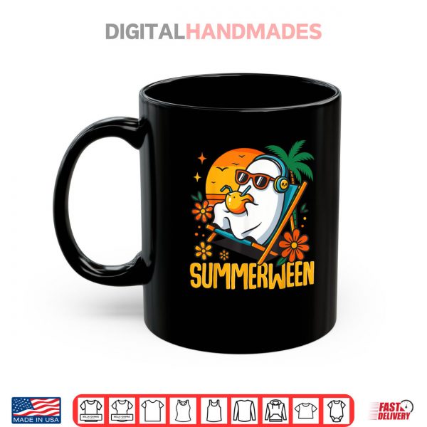 Mug Summerween Funny Ghost Halloween Summer Beach Vibes Shirt digitalhandmades