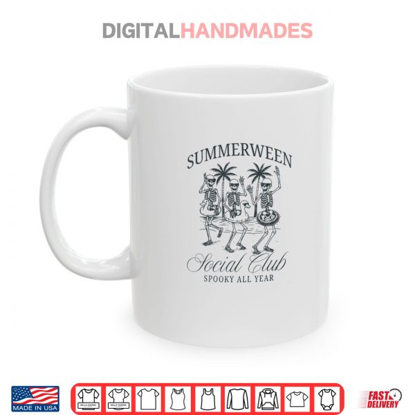 Mug Summerween Social Club Spooky All Year Skeleton Halloween Shirt digitalhandmades