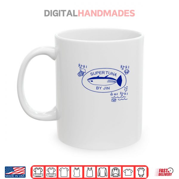 Mug Super Tuna Drawing Tuna Fish Jin Super Tuna Kpop Shirt