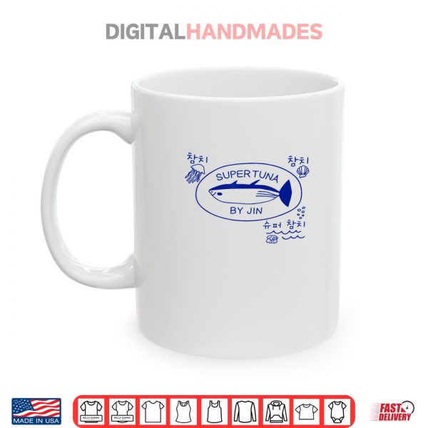 Mug Super Tuna Drawing Tuna Fish Jin Super Tuna Kpop Shirt