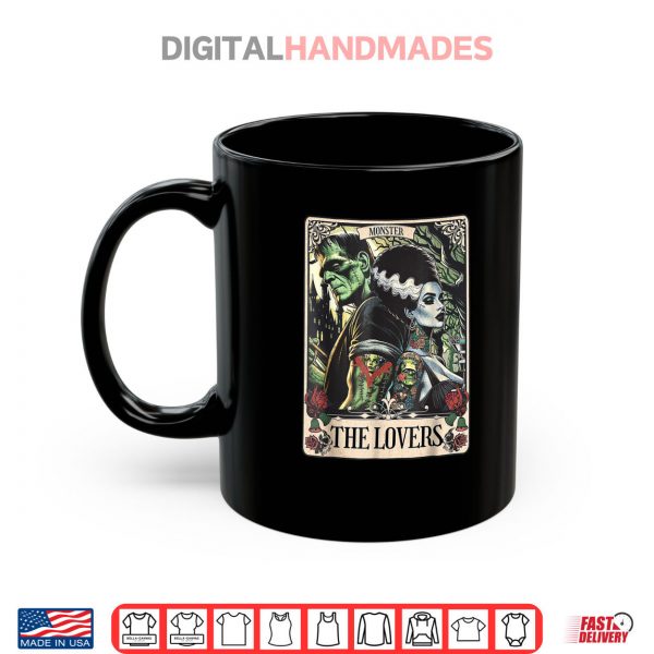 Mug The Monster Frankenstein And Bride The Lovers Tarot Card Shirt digitalhandmades