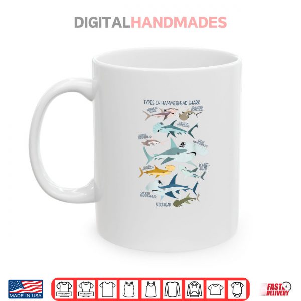Mug Types Of Hammerhead Shark Guide Shirt