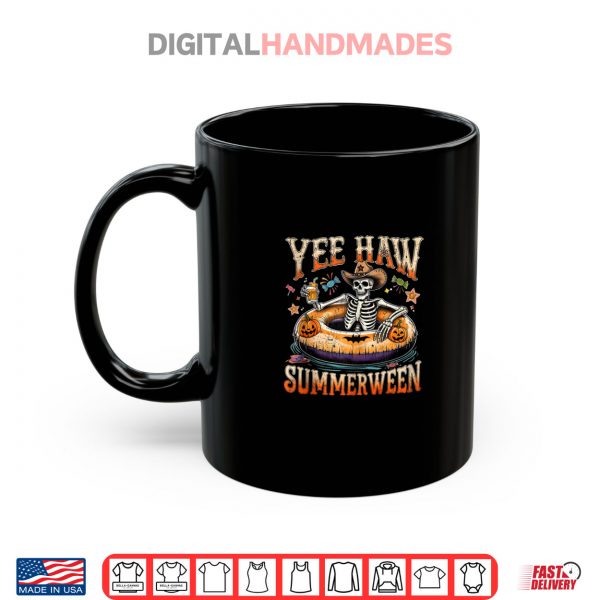 Mug Yee Haw Summerween Cowboy Skeleton Western Halloween Shirt