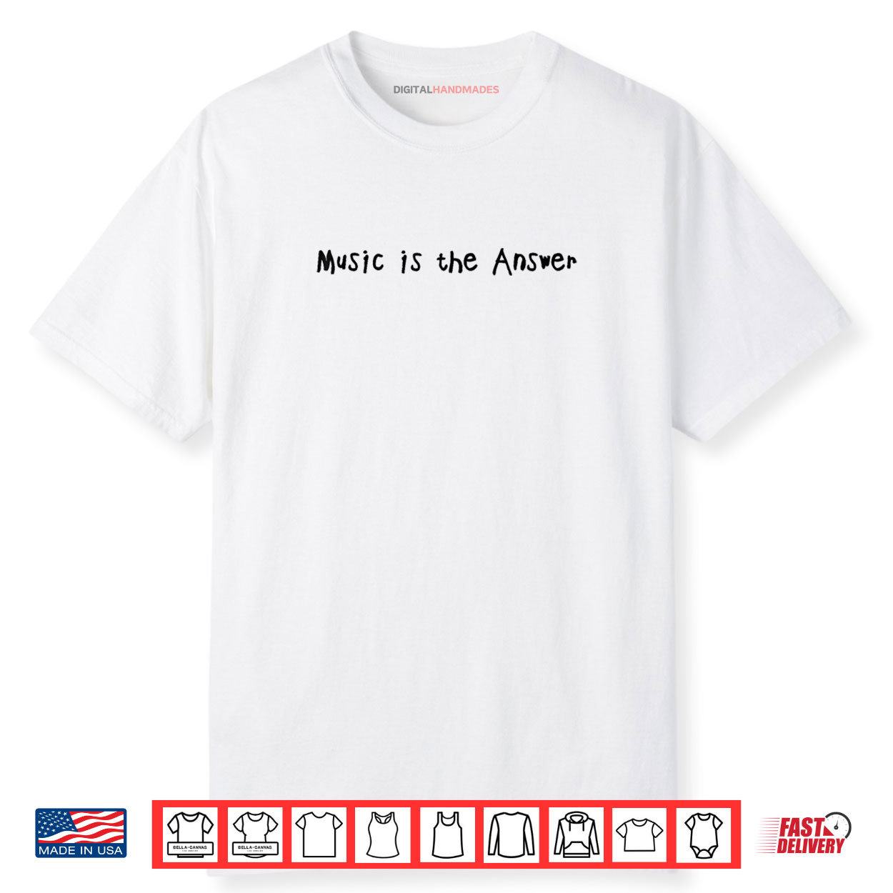 Music Is The Answer Funny Music Lovers Musician Shirt