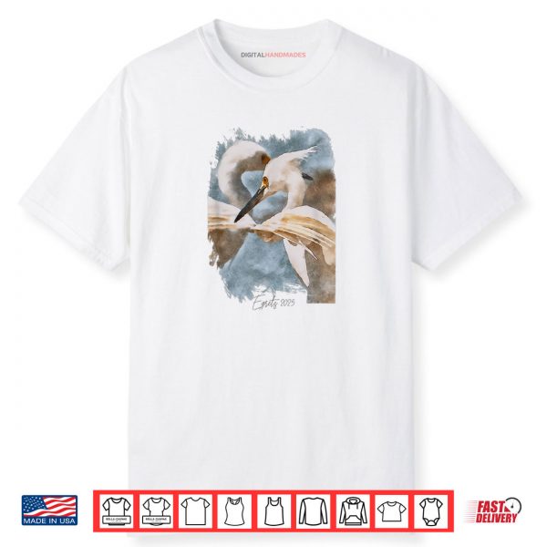 Original Photograph Egrets. Shirt