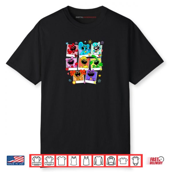 Poppy Playtime Colorful Polaroid Smiling Critters Group Shot Shirt