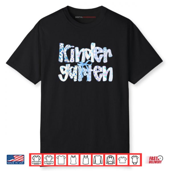 Preppy Kindergarten Teacher Team Bow Back to School Girls Shirt