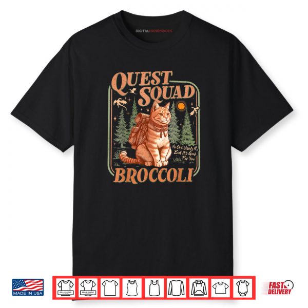 Quest Fantasy Squad Broccoli Kitten Funny Cat Shirt 1