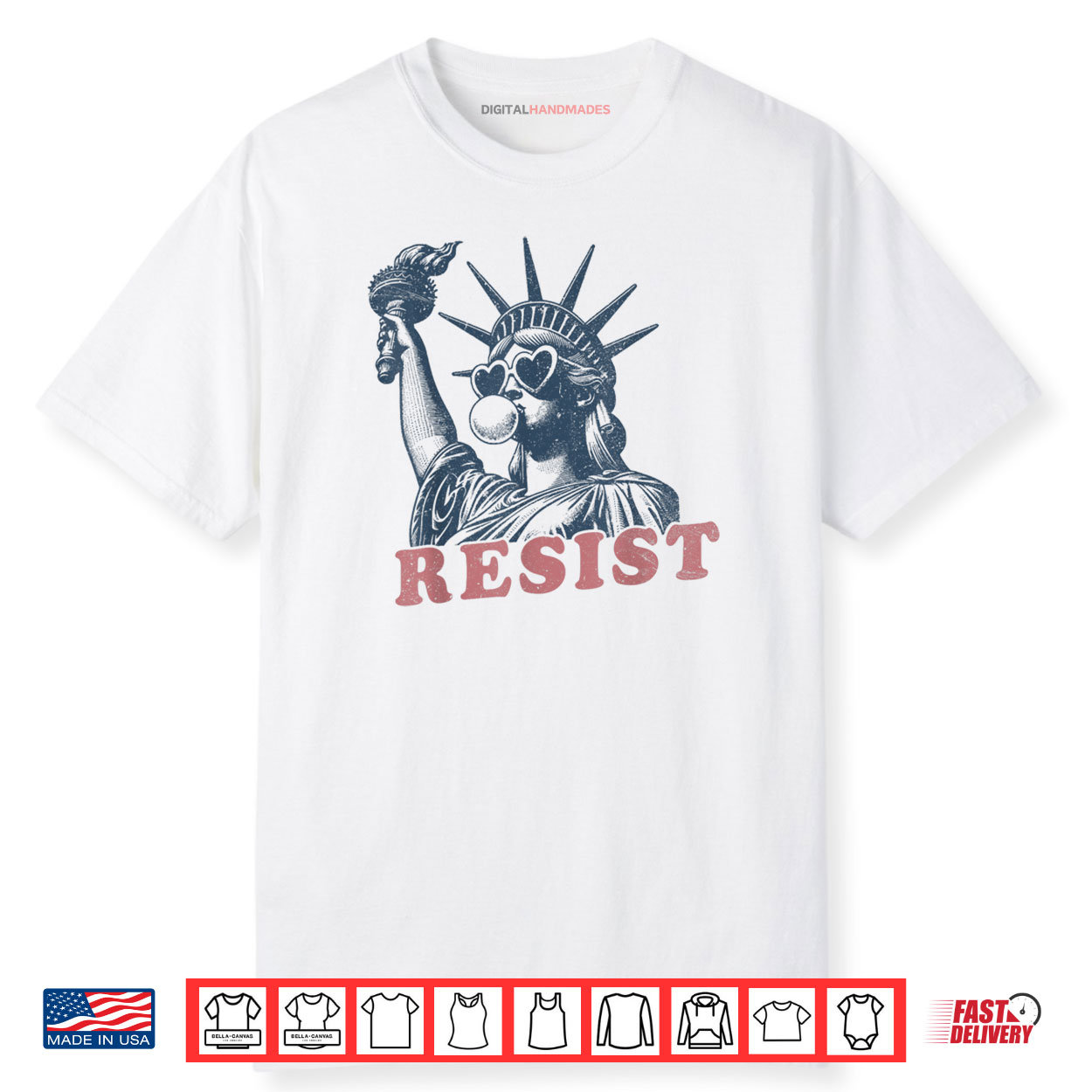Resist Statue of Liberty Bubble Anti Trump Social Justice Shirt