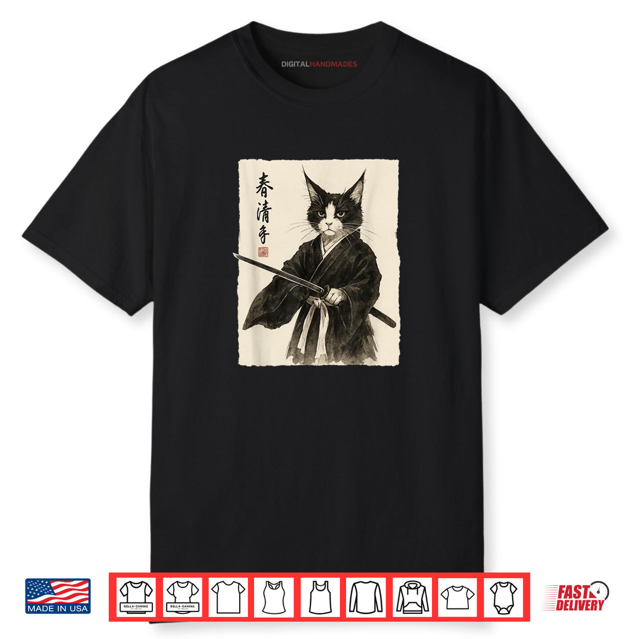 Samurai Cat Vintage Ukiyo e Warrior Shirt Samurai Cat Vintage Ukiyo e Warrior Shirt
