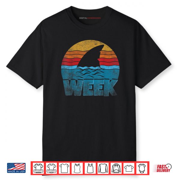 Shark Fin Week 2025 Shark Lover Ocean Wildlife Summer Shirt