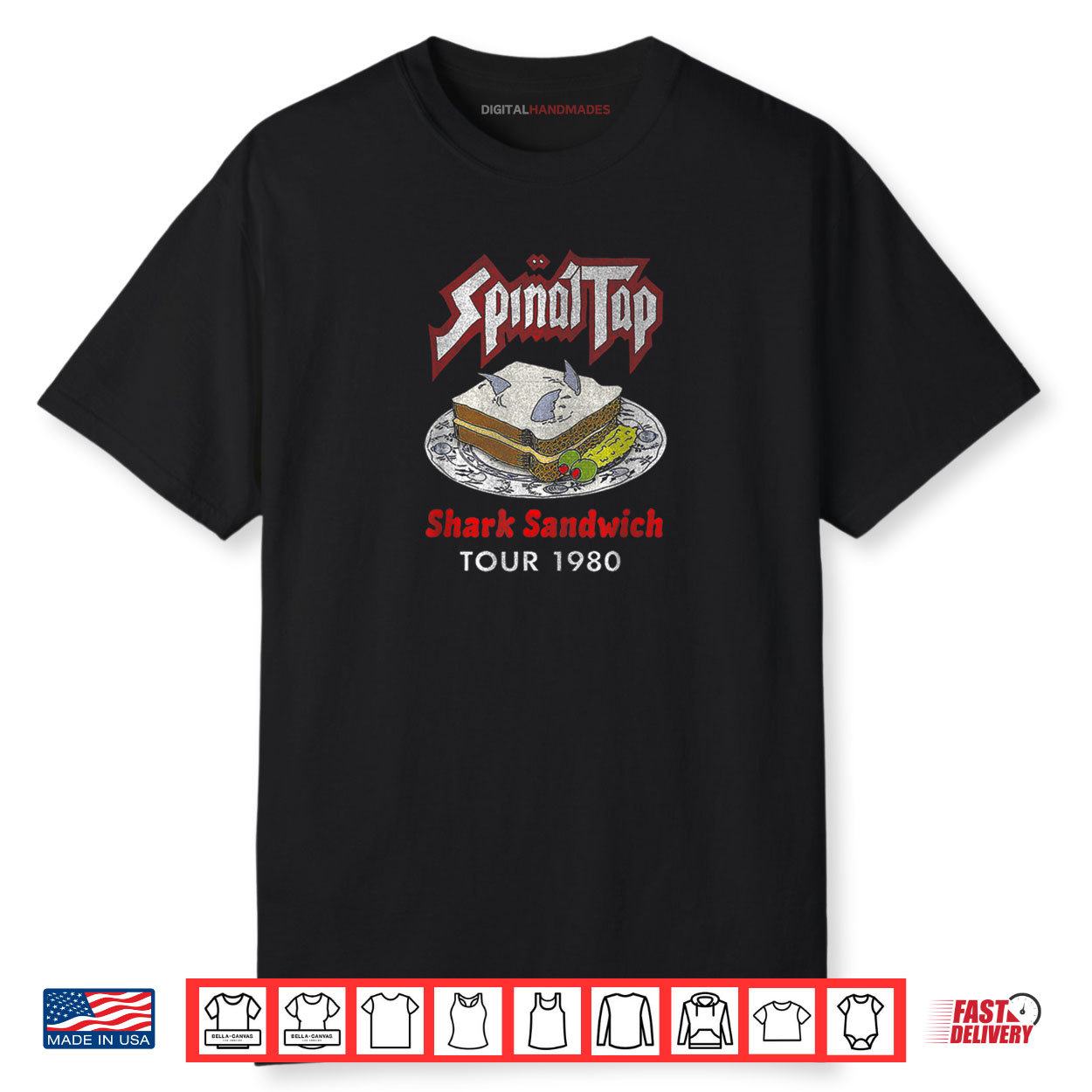 Shark Sandwich Distressed Spinal Tap Funny Shirt