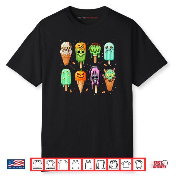 Spooky Popsicle Ice Cream Summer Party Halloween Summerween Shirt