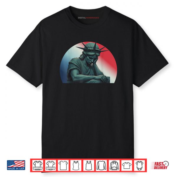 Statue of Liberty Head in Hands Shameful America Protest Shirt