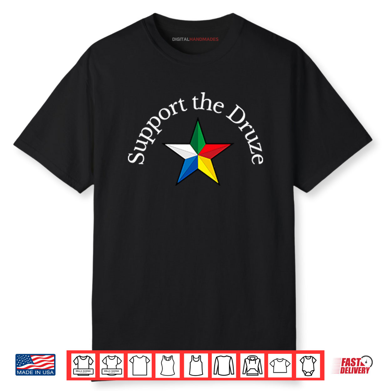 Support The Druze Traditional Flag Star Culture Pride Shirt Support The Druze Traditional Flag Star Culture Pride Shirt