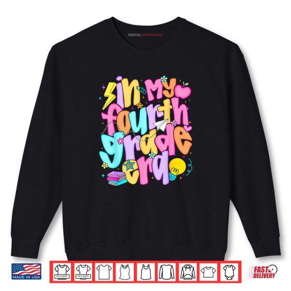 Sweatshirt 4th Grade Shirt Girl Back To School First Day Fourth Grade Shirt digitalhandmades
