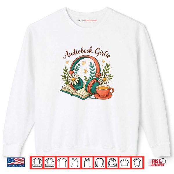 Sweatshirt Audiobook Girlie Headphones Book Tea Love Shirt digitalhandmades