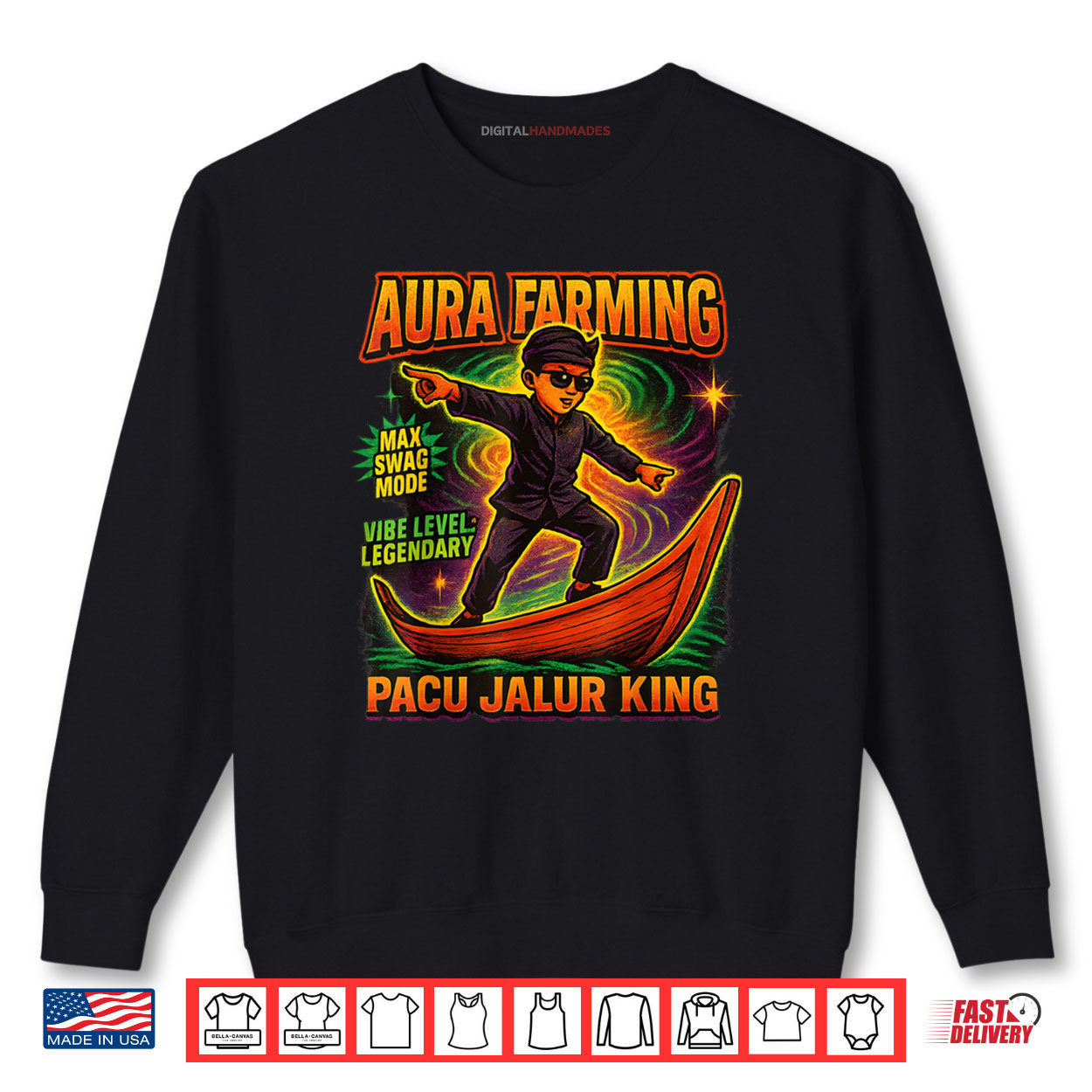 Aura Farming Indonesian Boat Racing Kid (Pacu Jalur) Meme Shirt Aura Farming Indonesian Boat Racing Kid (Pacu Jalur) Meme Shirt