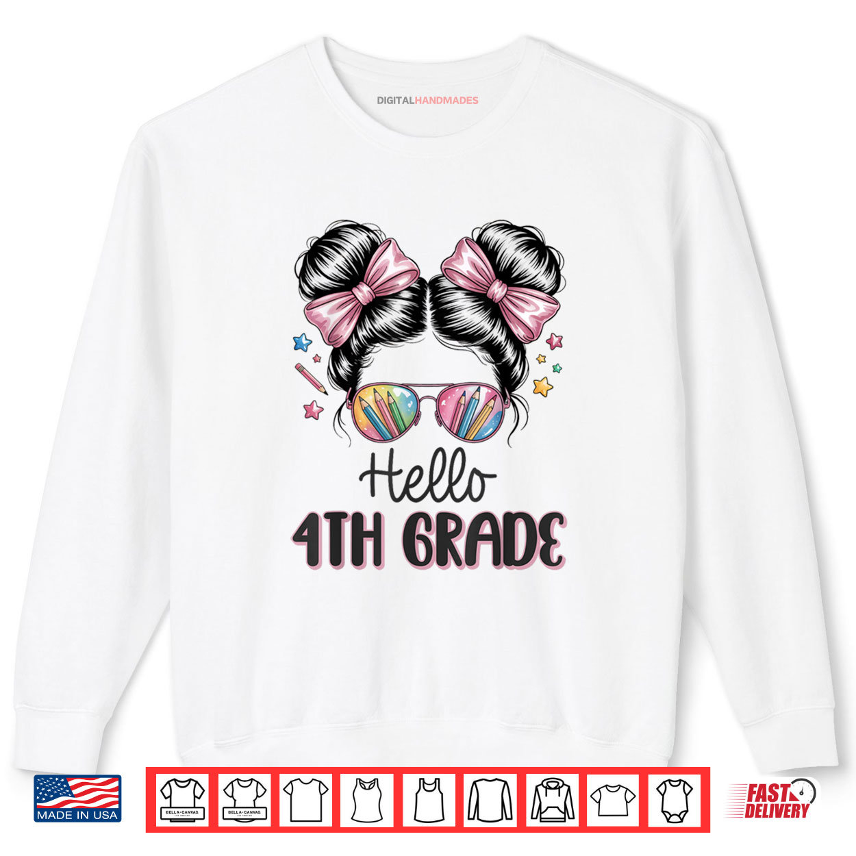 Back To School Coquette Bow Teacher Hello Fourth Grade Girls Shirt Back To School Coquette Bow Teacher Hello Fourth Grade Girls Shirt