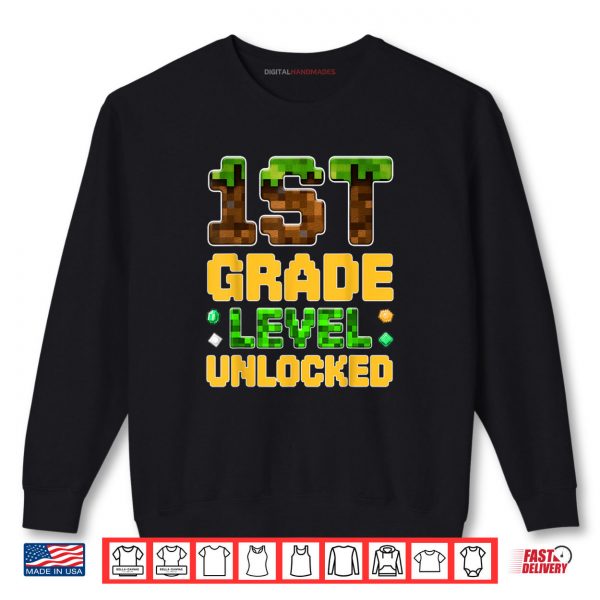 Sweatshirt Back to School 1st Grade Boys Gamer First Day of First Grade Shirt digitalhandmades