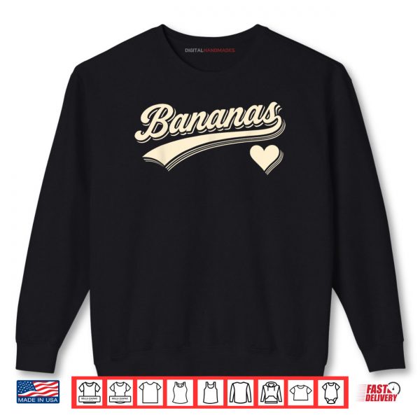 Sweatshirt Bananas Style Script Shirt digitalhandmades