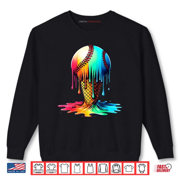 Baseball Ice Cream Drip Shirt 1 Sweatshirt Baseball Ice Cream Drip Shirt digitalhandmades