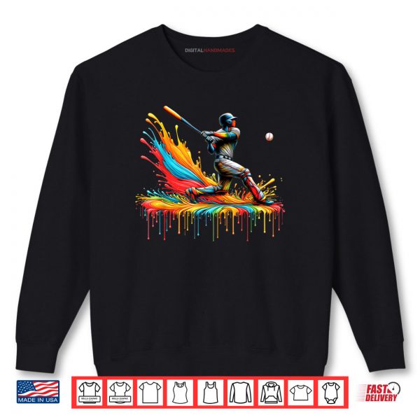 Sweatshirt Baseball Player Drip Baseball For Boys Youth Men Stuff Lover Shirt digitalhandmades