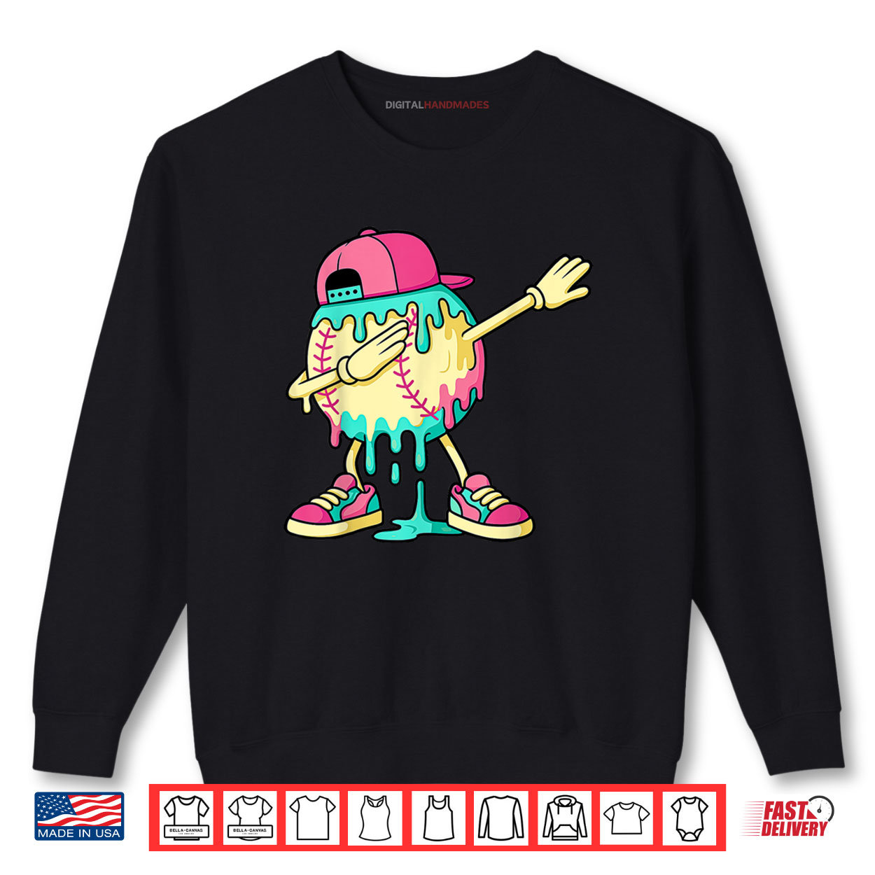 Baseball Shirts For Boys Dabbing Baseball Drip Ice Cream Shirt Baseball Shirts For Boys Dabbing Baseball Drip Ice Cream Shirt