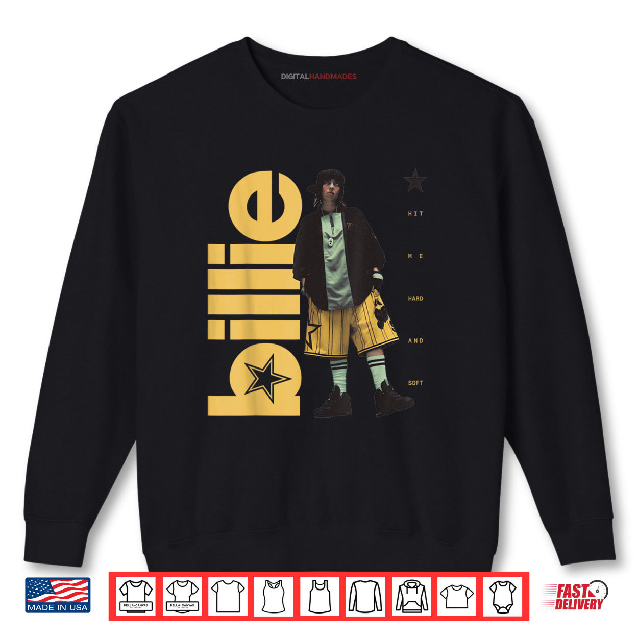 Billie Eilish HIT ME HARD AND SOFT Standing Photo Shirt Billie Eilish HIT ME HARD AND SOFT Standing Photo Shirt