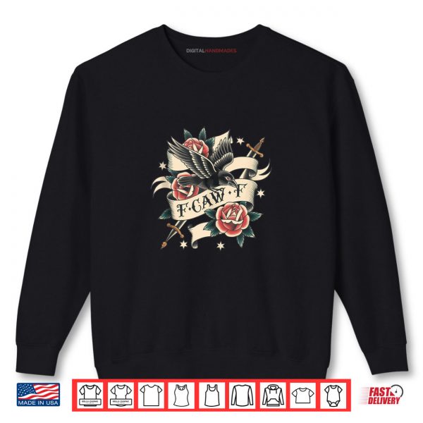 Sweatshirt Black Crow Tshirt F Caw F Funny Black Bird Moon Gothic Humor Shirt digitalhandmades 1