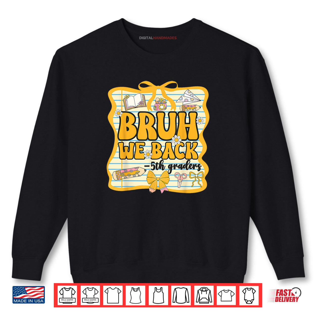 Bruh We Back 5th Graders Fifth Grade Back To School Girl Bow Shirt Bruh We Back 5th Graders Fifth Grade Back To School Girl Bow Shirt