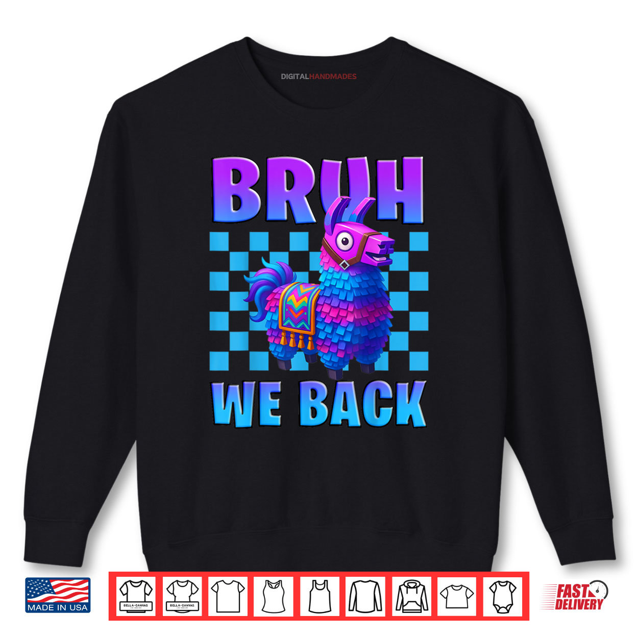 Bruh We Back Llama Pinata Gamer Boys Girl School Shirt Bruh We Back Llama Pinata Gamer Boys Girl School Shirt