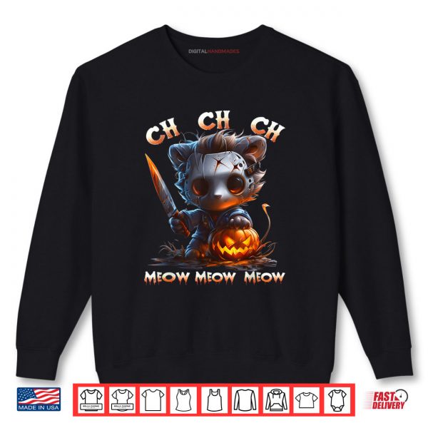 Sweatshirt Ch Ch Ch Meow Meow Meow Horror Movies Halloween Costume Cat Shirt digitalhandmades