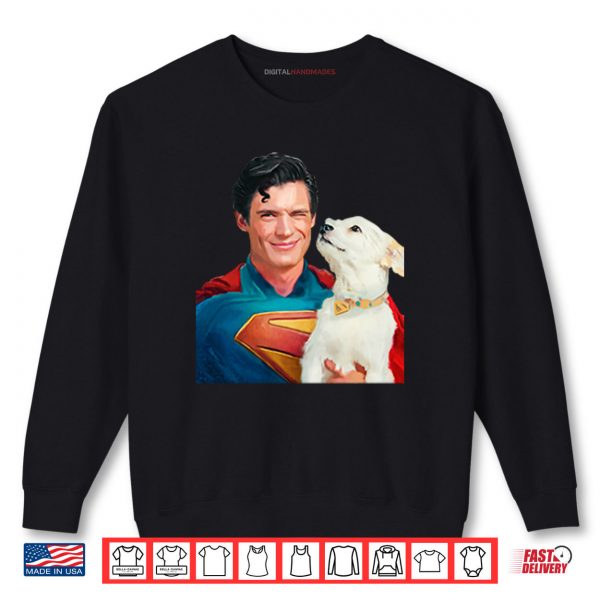 Sweatshirt Clark Kent And Krypto The Superdog Shirt digitalhandmades.com